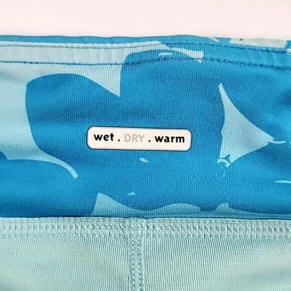 Lululemon Speed Skirt Skort Aruba Frisbee Sunset Floral Blue Aquamarine Size 6 - Picture 6 of 13